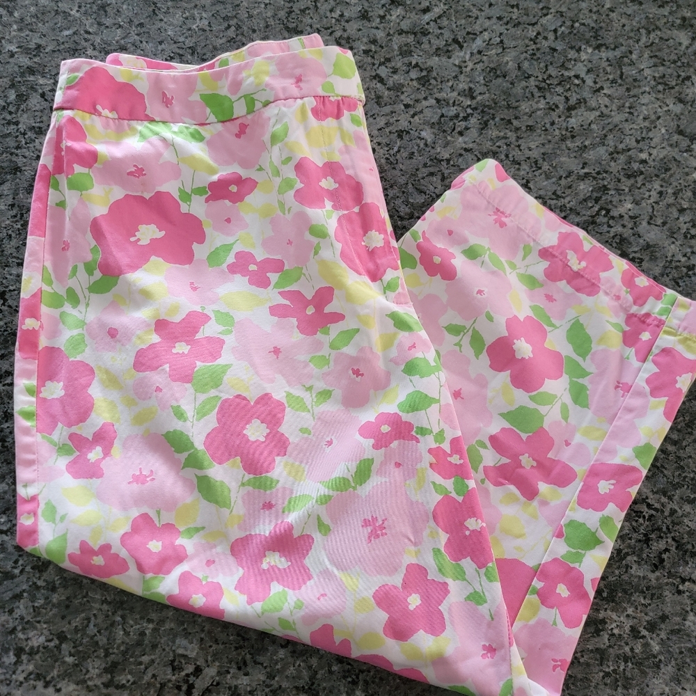 Liz Claiborne Floral Pink Women's Pants XL